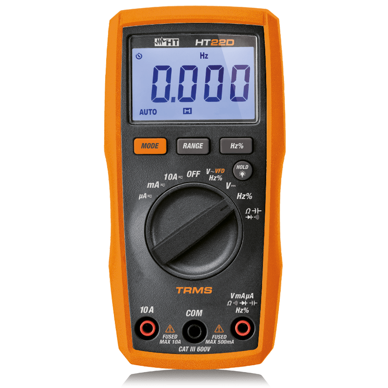 HT INSTRUMENTS - Multimetro digitale TRMS HT22D con funzione VFD CATIII 600V.