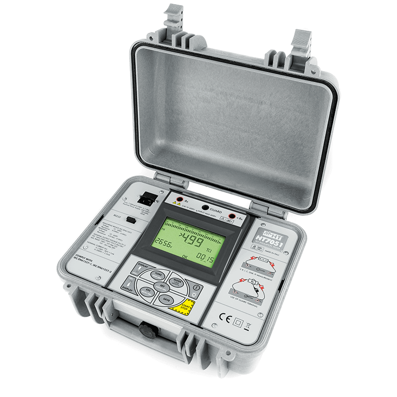 HT INSTRUMENTS - Misuratore di isolamento HT7051 con tensione di prova programmabile fino a 5KV.
