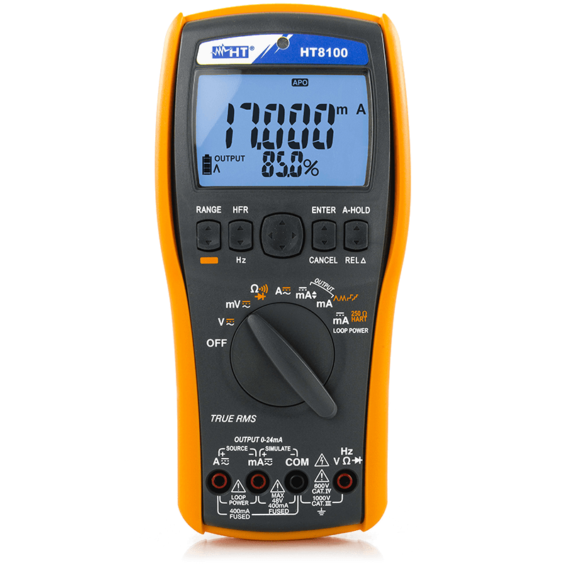 HT INSTRUMENTS - Multimetro e calibratore di processo HT8100 TRMS, professionale.