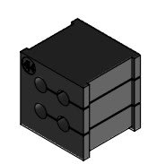 ICOTEK - KT 4/4 BK GOMMINO PICCOLO 4XD4 MM IP54