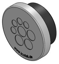ICOTEK - KEL-DPZ 40/ 8 GY PASS.TONDO IP68