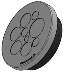 ICOTEK - KEL-DPZ 63/ 9 GY PASS.TONDO IP68 43760