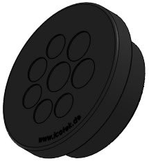 ICOTEK - KEL-DPZ 50/12 BK PASSACAVO TONDO IP68