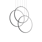 IDEAL LUX - FRAME SP CERCHIO NERO 3000K