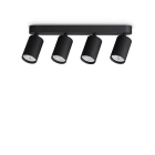 IDEAL LUX - DYNAMITE PL4 LINEAR ROUND NERO