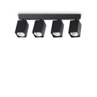 IDEAL LUX - DYNAMITE PL4 LINEAR SQUARE NERO