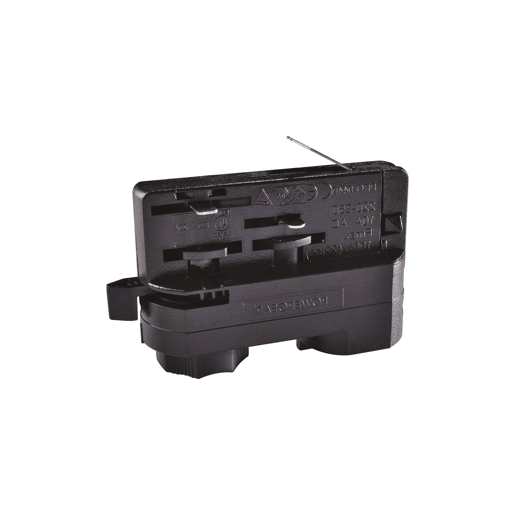 IDEAL LUX - LINK 3-PHASE TRACK ADAPTOR ON-OFF BK