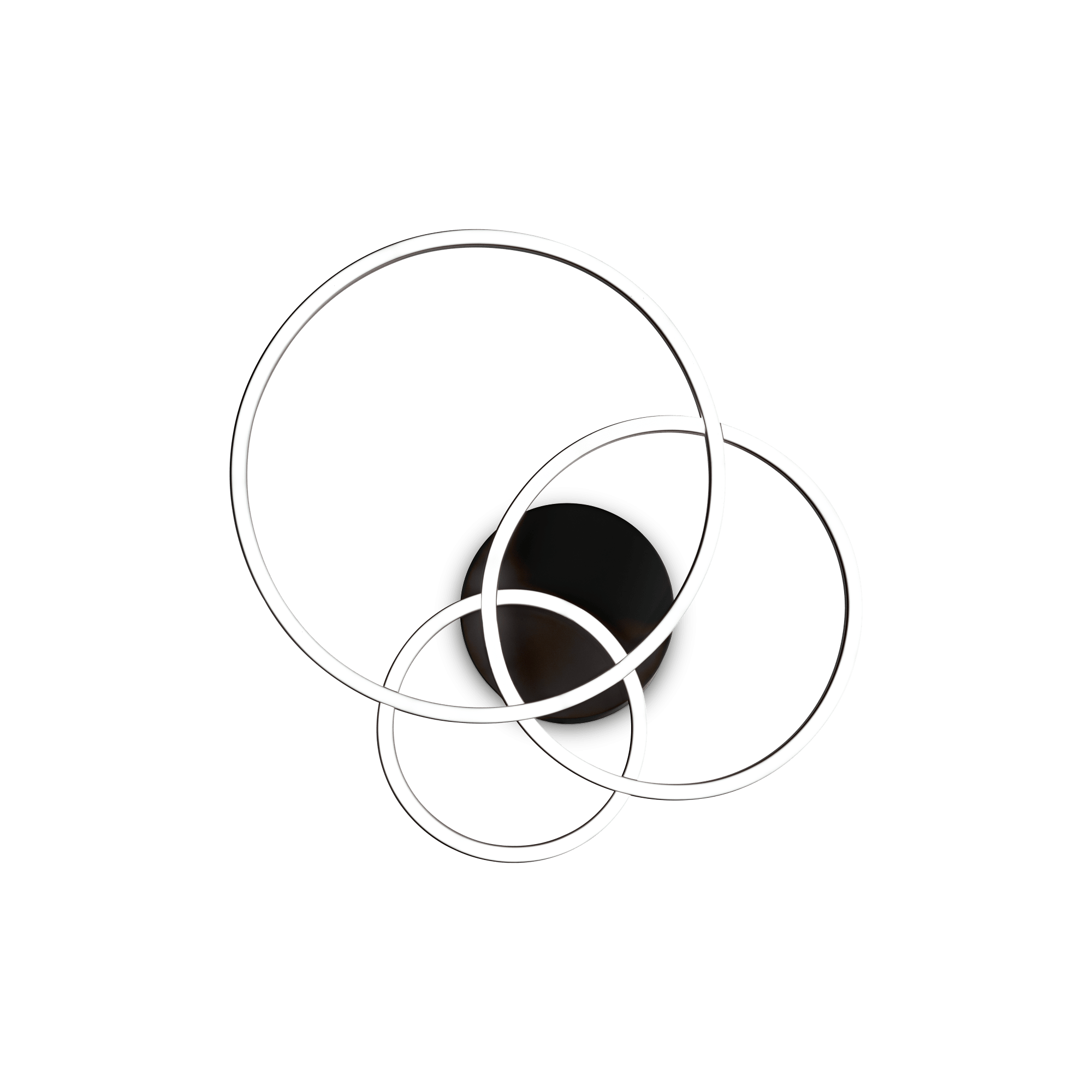 IDEAL LUX - FRAME PL CERCHIO NERO 3000K