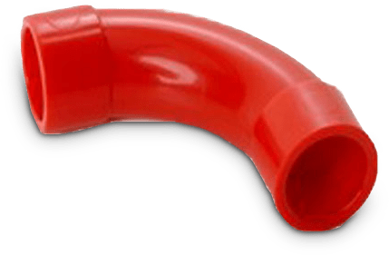 IESS - CURVA 90 IN ABS ROSSO-25 MM (SU RICH)