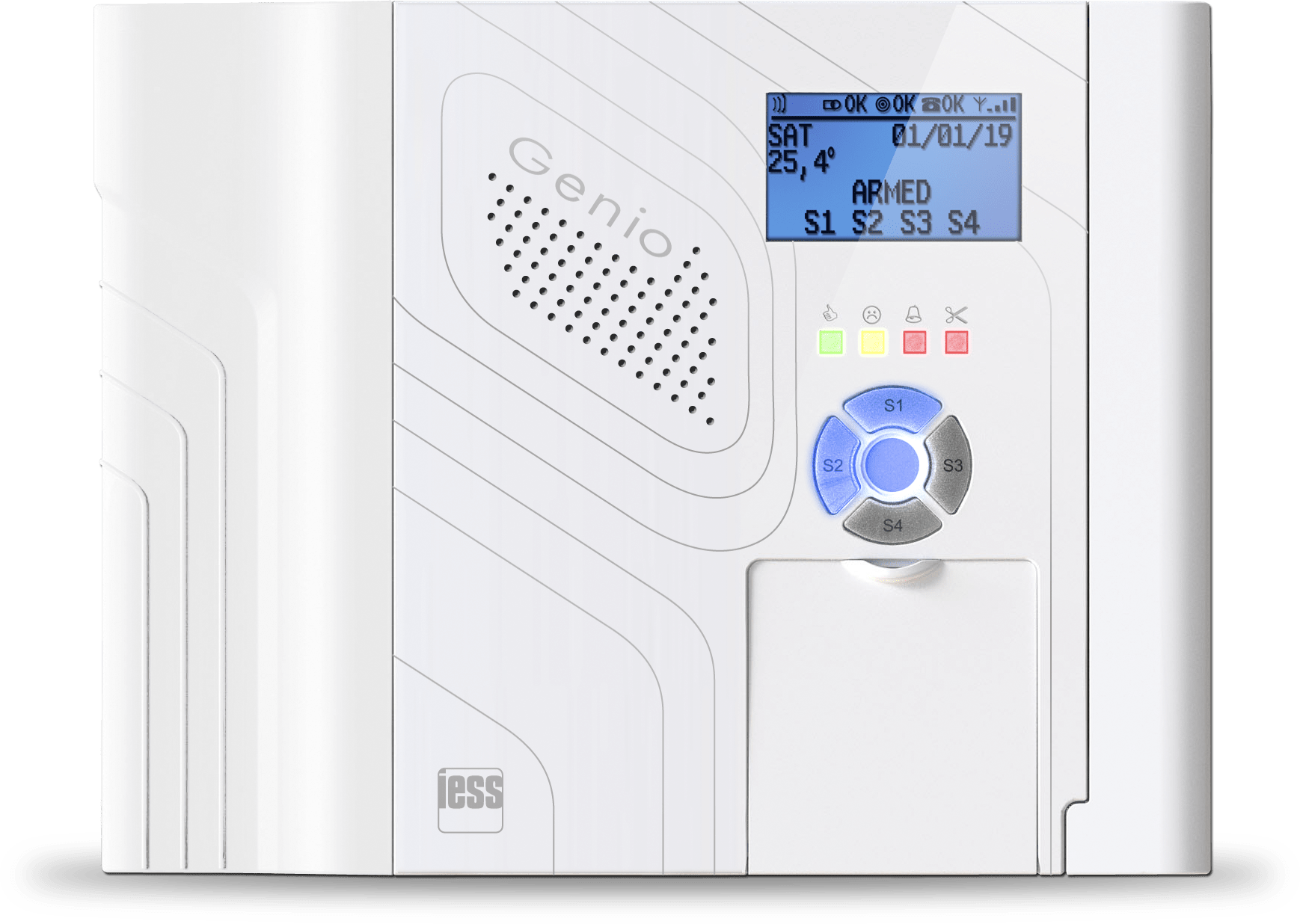 IESS - CENTRALE 8/16IN-64IN FILO+RF+ALIM+BAT