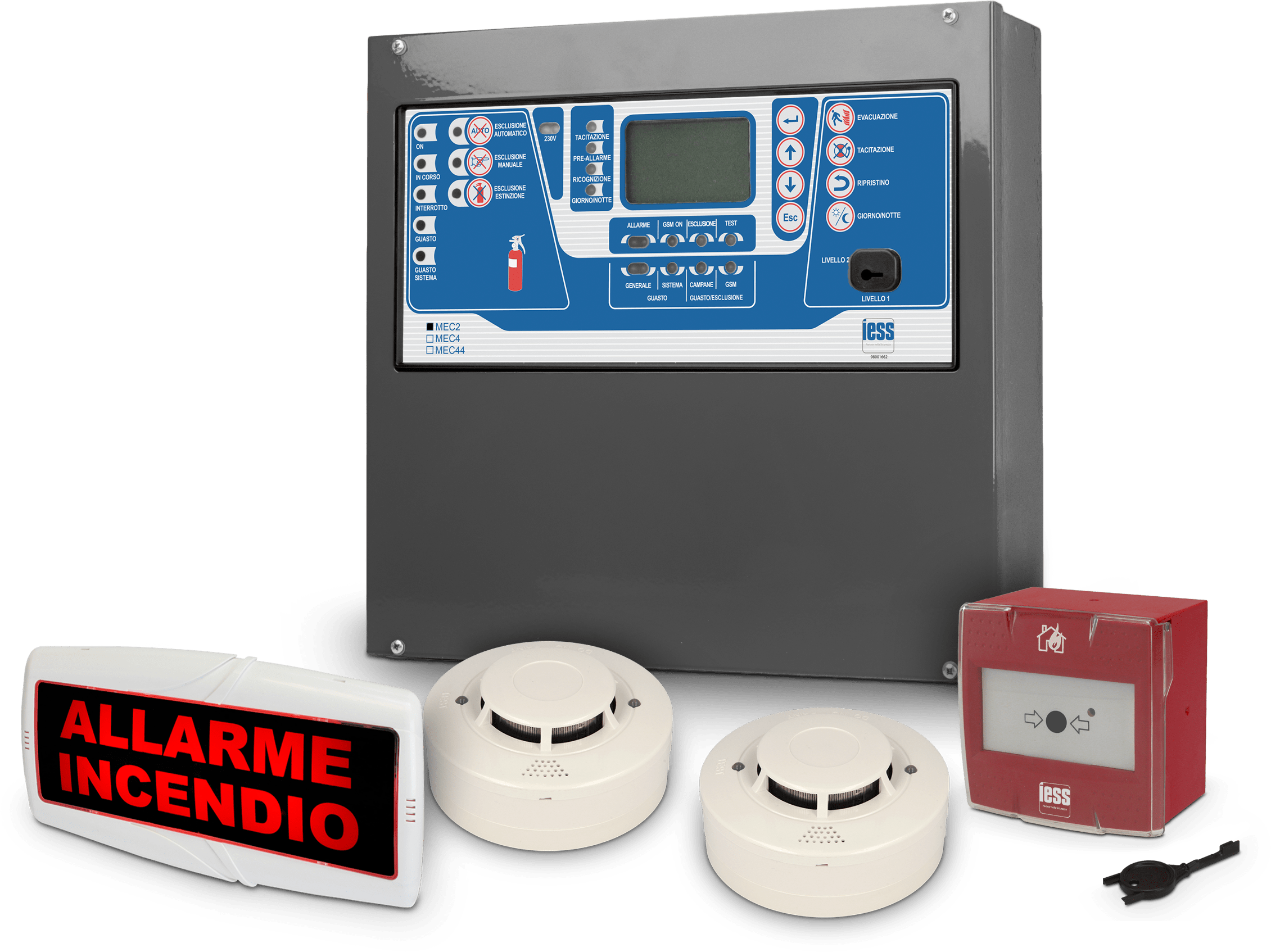 IESS - KIT INCENDIO: MEC2, 2 IE326F, PRPCIE, SO