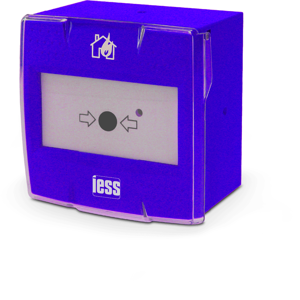 IESS - PULSANTE CONV. A PRESSIONE BLU RIPRISTIN PRV1B
