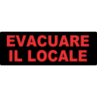 IESS - TARGA X SOL50 SCRITTA 'EVACUARE IL LOCAL