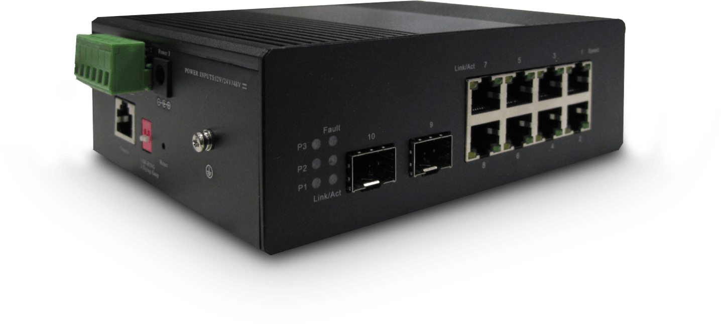 IESS - SWITCH POE+ MANAGED INDUSTRIALE DIN 8P 2