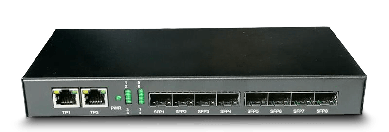 IESS - SWITCH INDUSTRIALE MANAGED 2 LAN 8 FIBRA