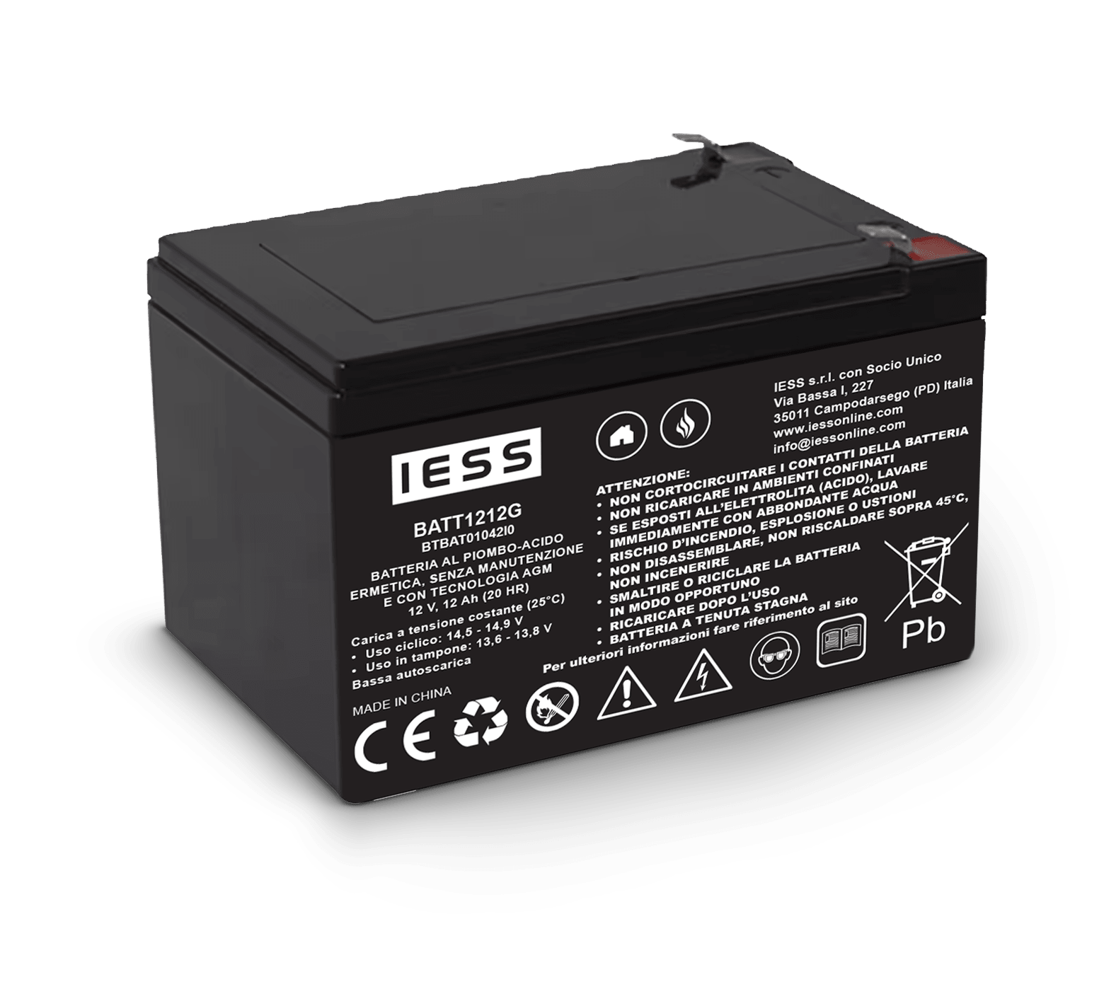 IESS - BATTERIA AGM 12V 12AH X CENTRALI SERIE K