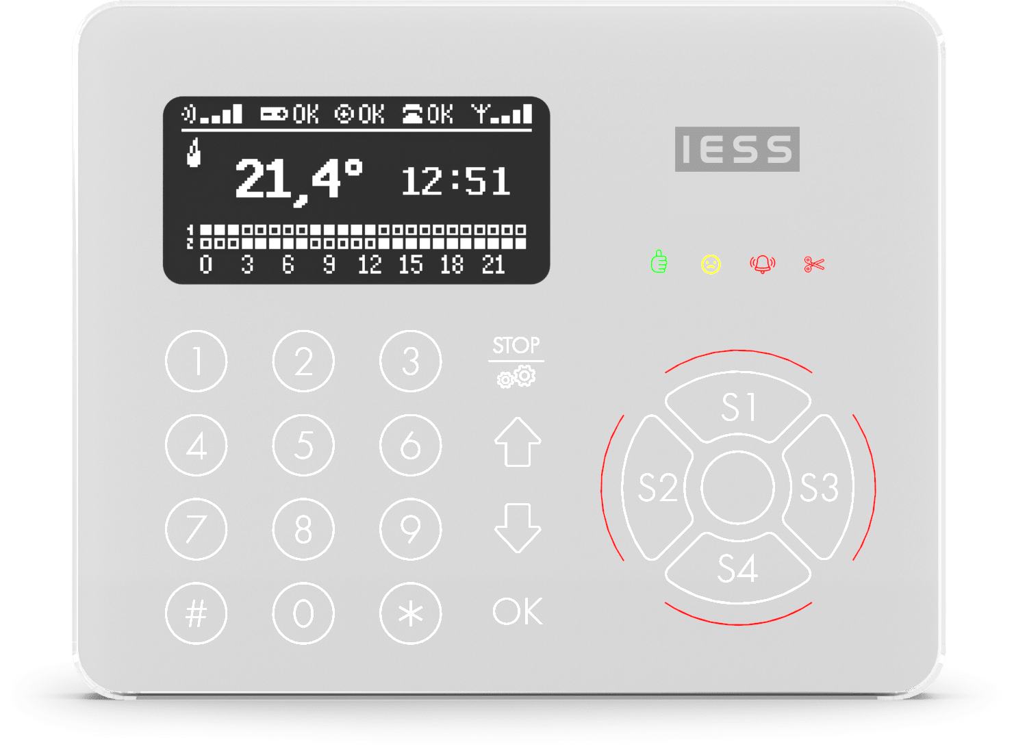 IESS - TASTIERA TOUCH CAPACITIVA CON DISPLAY RS
