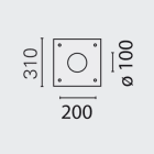 IGUZZINI ILLUMINAZIONE - CONTROPIAS.310X310 C/ZANC.D=16 L=500 X P