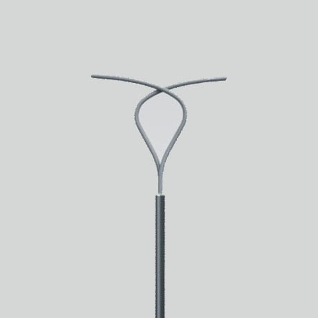 IGUZZINI ILLUMINAZIONE - PALO C/PIAS.FE.D159 H=6843 C/BRAC.CURV.D
