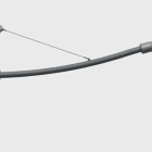 IGUZZINI ILLUMINAZIONE - BRACCIO CURVO FE. ZINC.C/FLANG.L1500 PAL 3.6155.015.0