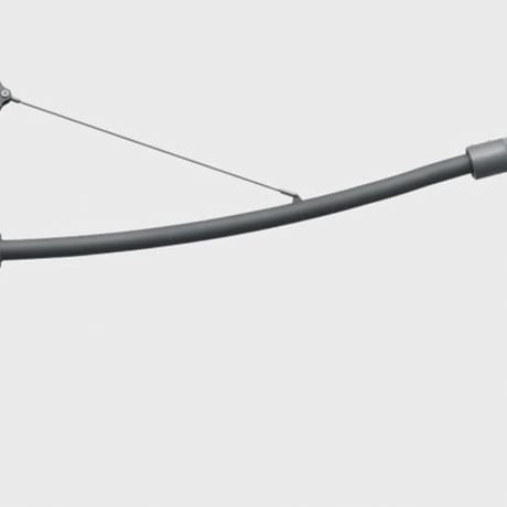 IGUZZINI ILLUMINAZIONE - BRACCIO CURVO FE. ZINC.C/FLANG.L1500 PAL