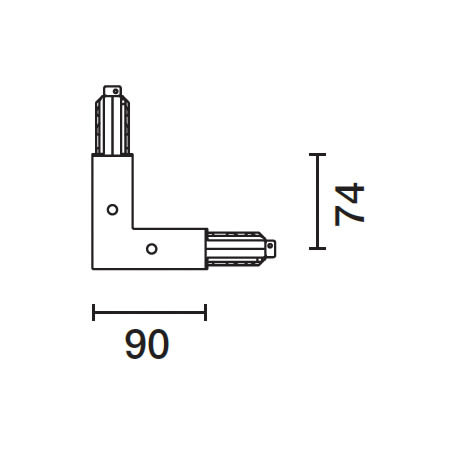 IGUZZINI ILLUMINAZIONE - GIUNTO AD L C/CONDUT.TERRA ESTER.X BINAR 3.MXX5.001.0