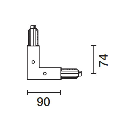 IGUZZINI ILLUMINAZIONE - GIUNTO AD L C/CONDUT.TERRA ESTER.X BINAR