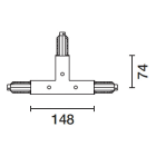 IGUZZINI ILLUMINAZIONE - GIUNTO T C/CONDUT.TERRA SINIST+INTER.X B 3.MXX7.004.0