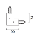 IGUZZINI ILLUMINAZIONE - GIUNTO AD L C/CONDUT.TERRA ESTER.X BINAR