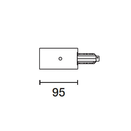 IGUZZINI ILLUMINAZIONE - TESTATA ALIM.C/CONT.TERRA DESTRO X BINAR 3.MY30.004.0