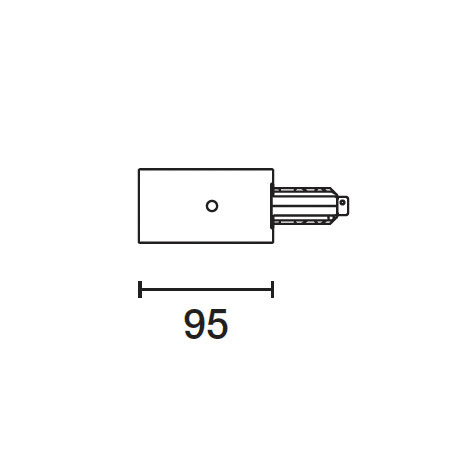 IGUZZINI ILLUMINAZIONE - TESTATA ALIM.C/CONT.TERRA DESTRO X BINAR