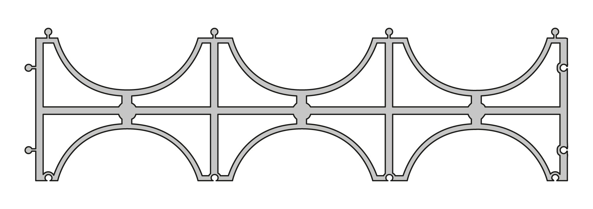 INDUSTRIE POLIECO MPB - SELLETTA TRE GOLE DIAM.125 PVC SELL125G3