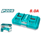 INECO - CARICABATTERIE 20V 8A 2 PORTE