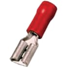 INTERCABLE TOOLS - Innesto femmina rosso 6,35x0,8 isolato PC