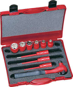 INTERCABLE TOOLS - Set utensili componibili Base Cricchetto 10 (3/8") isolati 1000V 1598002