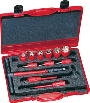 INTERCABLE TOOLS - Set utensili componibili Base Chiave a T 10 (3/8") isolati 1000V 1598004