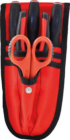 INTERCABLE TOOLS - Marsupietto "EuroMario" rosso con utensili 19122