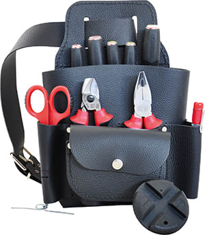 INTERCABLE TOOLS - Borsa da cintura in cuoio con utensili