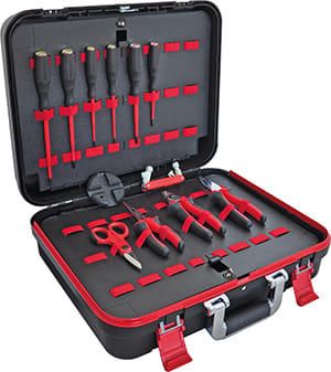INTERCABLE TOOLS - Valigia in resina "EuroCompact" con utensili