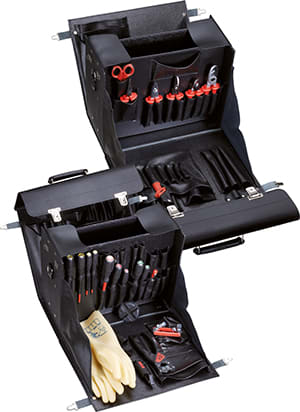 INTERCABLE TOOLS - Valigia in cuoio "EuroTop" con utensili