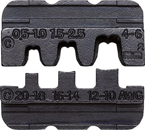 INTERCABLE TOOLS - MATRICI PER CAPICORDA APERTI 0,5 - 2,5 -