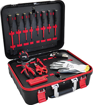 INTERCABLE TOOLS - Valigia in resina "Eurotrolley" con utensili AO0511