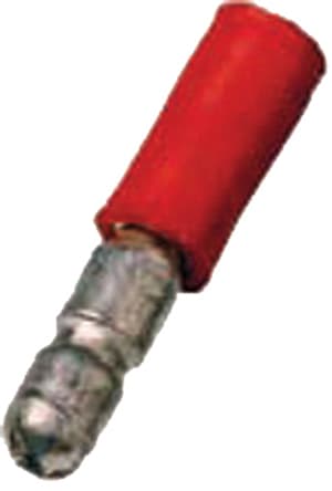 INTERCABLE TOOLS - Innesto cilindrico maschio isolato 0,5 - 1,0mm², rosso