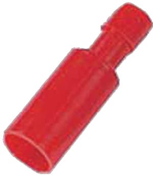 INTERCABLE TOOLS - Innesto cilindrico maschio tutto isolato 0,5-1mm² Ø4mm rosso, PA