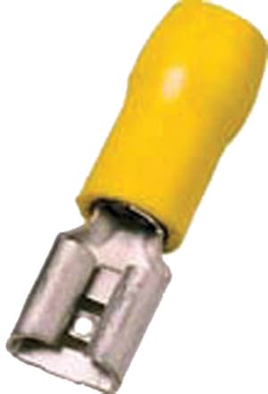 INTERCABLE TOOLS - Innesto femmina giallo 6,3x0,8 isolato PC