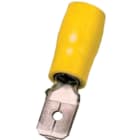 INTERCABLE TOOLS - Innesto maschio isolato 4-6mm² 6,3x0,8 giallo ottone stagnato