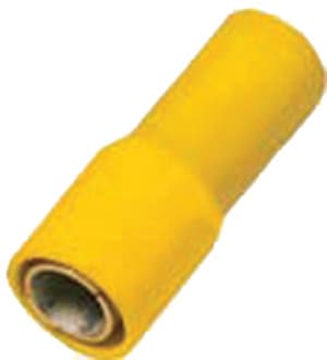 INTERCABLE TOOLS - Innesto cilindrico femmina isolato 4-6mm² Ø5mm giallo