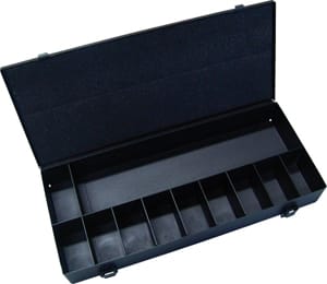 INTERCABLE TOOLS - Cassa vuota in metallo 11 scomparti 50x370x157mm con maniglia