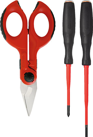 INTERCABLE TOOLS - Set Forbice F1 spella e tranciacavi con giraviti isolati 1000V