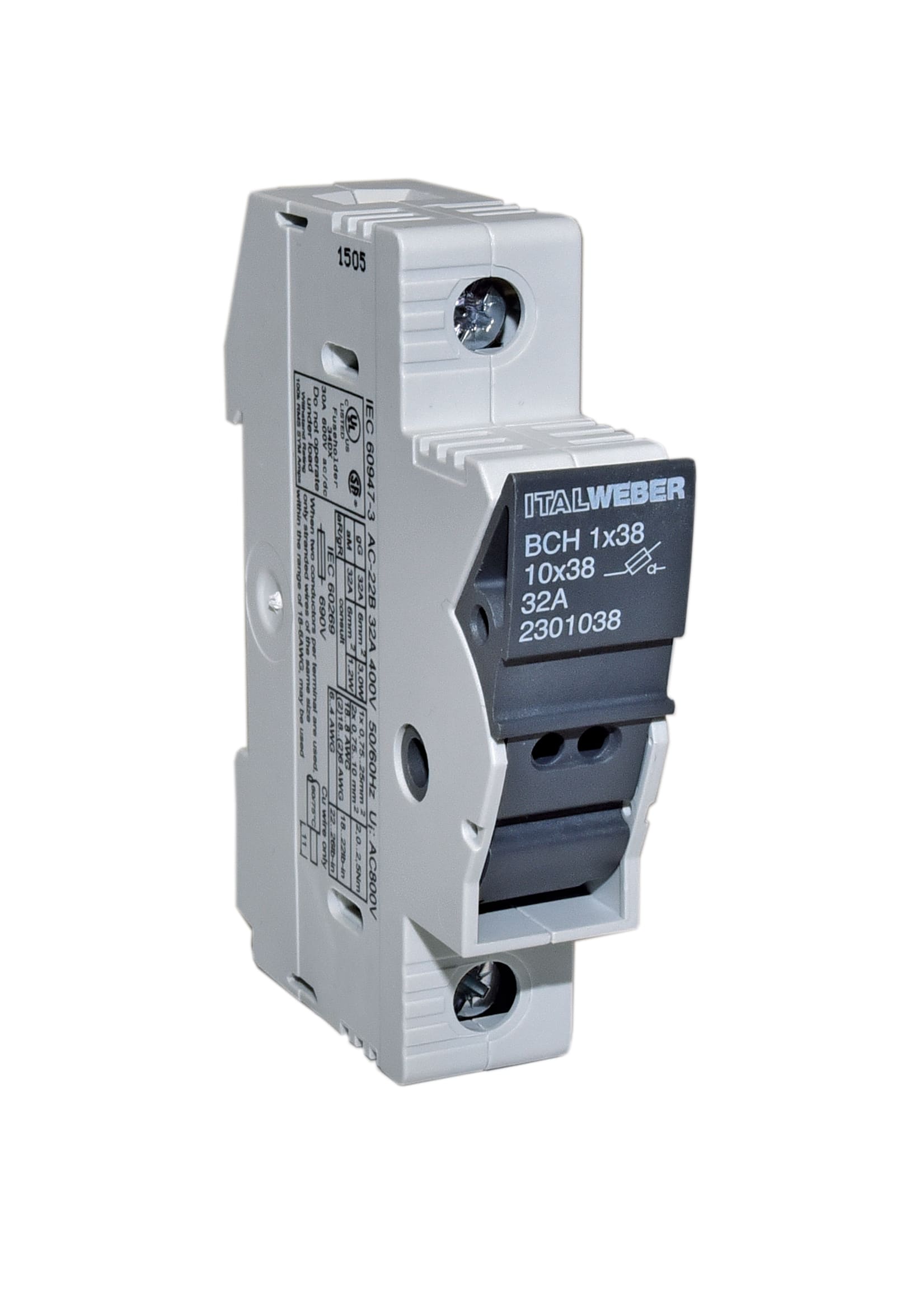 ITALWEBER - PORTAF SEZ.BCH 1X38 32A 690V 2301038